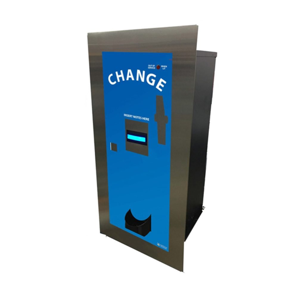 AC105 Deluxe Single Hopper Bill Changer with 1,600 quarter capacity, ideal for vending machine businesses"